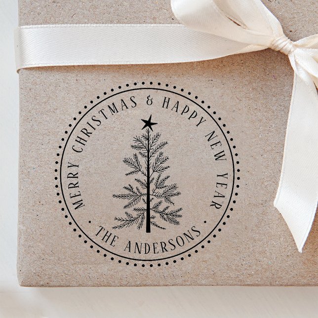 Elegant Merry Christmas & Happy New Year Permastempel (Von Creator hochgeladen)