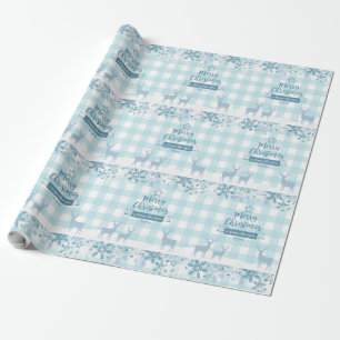 Elegant Merry Christmas Rentier Pattern Geschenkpapier