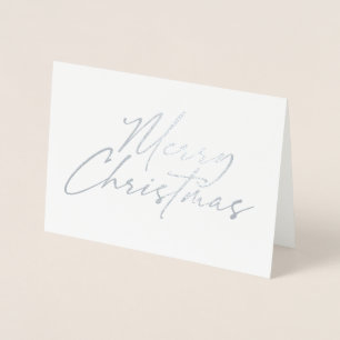 Elegant Merry Christmas script Folienkarte