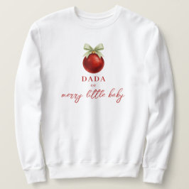 Elegant Merry Little Christmas Baby Shower Dad Sweatshirt