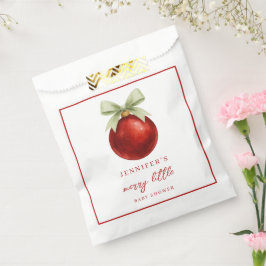 Elegant Merry Little Christmas Baby Shower Geschenktütchen