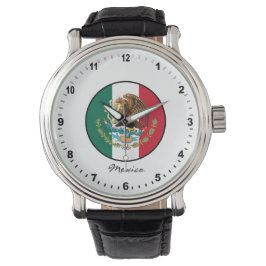Elegant Mexico Watch & Mexican Flag Armbanduhr