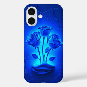 Elegant Midnight Blue Rose Case-Mate iPhone Cas 16 Hülle