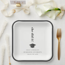 Elegant Minimal Bold Typografy Graduation Cap