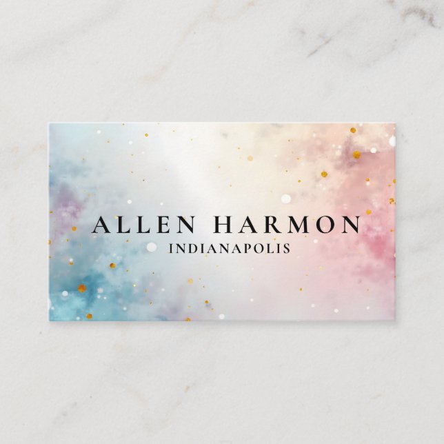 Elegant Minimal Custom Family Name | 5-Minute Edit Visitenkarte (Vorderseite)