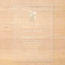 Elegant Minimal Daisy Floral Wedding