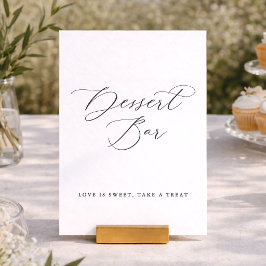 Elegant Minimal Dessert Bar Wedding Sign Einladung