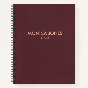 Elegant Minimal lila Pflaume Notizbuch