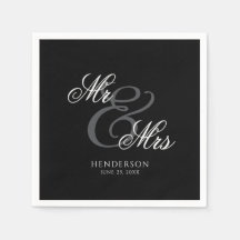 Elegant Minimal Mr. und Mrs. Wedding