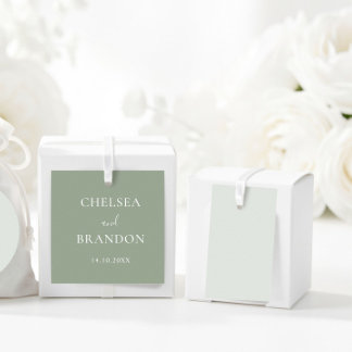 Elegant Minimal Rustikal Hellgrün Schriftzug Hochz Geschenkanhänger