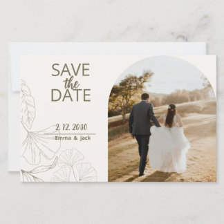 Elegant Minimal Save the Date Card