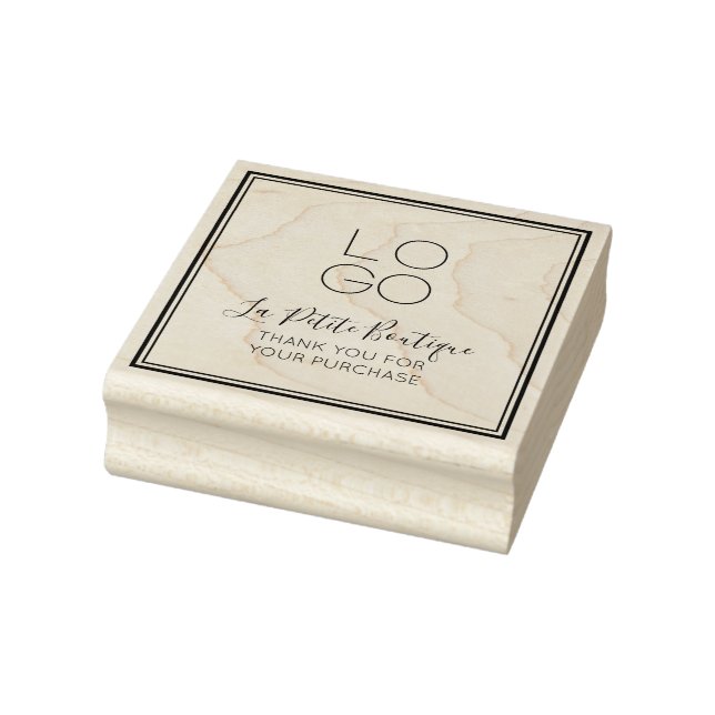 Elegant Minimal Script Vielen Dank für Ihren Einka Gummistempel (Stempel)