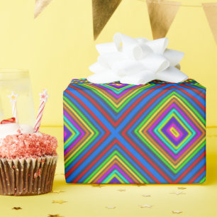 Elegant Minimal Simple Geometric quadful farbig Geschenkpapier