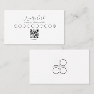 ELEGANT MINIMAL SKRIPT IHRE QR CODE LOYALTY CARD VISITENKARTE