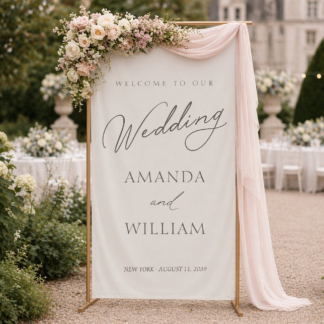 Elegant Minimal Wedding Welcome Banner (Von Creator hochgeladen)
