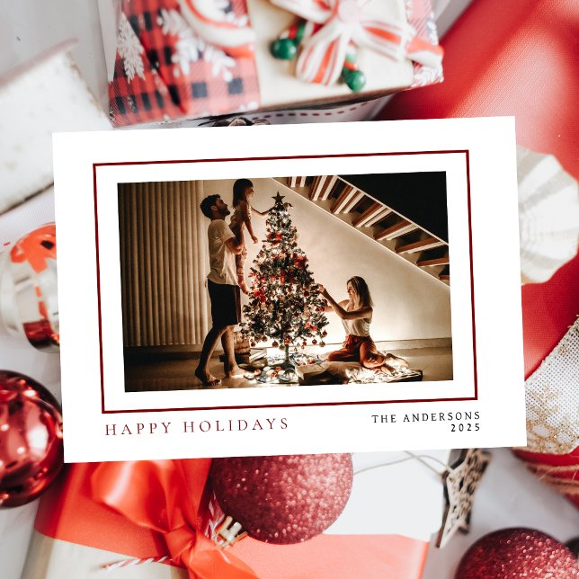 Elegant Minimal Weihnachten | Modernes Familienpor (Von Creator hochgeladen)