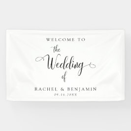 Elegant Minimal Welcome Wedding Extravagant Script Banner