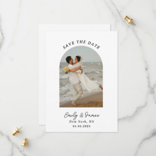 Elegant minimalist chic einzigartig modern save the date