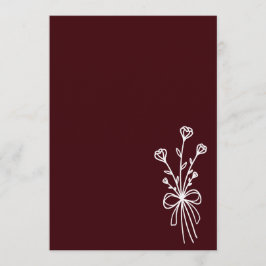 Elegant Minimalist Deep Burgundy Einladung