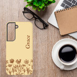 Elegant Minimalist Floral Design with Monogram Samsung Galaxy Hülle<br><div class="desc">Add a touch of elegance to your collection with this stunning minimalist floral design,  featuring delicate botanical elements and a personalized monogram. Perfect for those who love minimalist yet sophisticated aesthetics.</div>