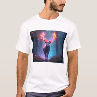 Elegant Minimalist Line Art Deer T-Shirt