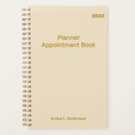 Elegant Minimalist Personalized Logo Ivory Planer