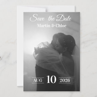 Elegant Minimalist Save the Date Card Magneteinladung