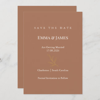 Elegant Minimalist Save the Date Card | Modern