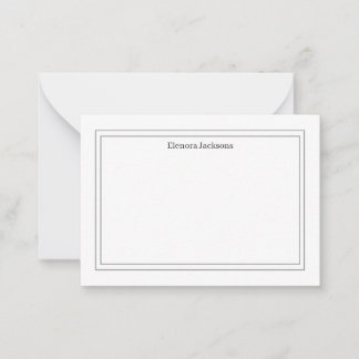 Elegant Minimalist Two‑Border Note Card Mitteilungskarte