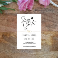 Elegant minimalist, verliebte Eulen Save-the-Date