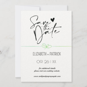 Elegant minimalist, verliebte Eulen Save-the-Date- Einladung