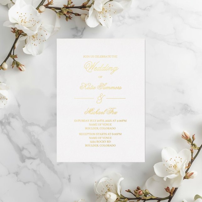 Elegant minimalist wedding   folieneinladung (Von Creator hochgeladen)