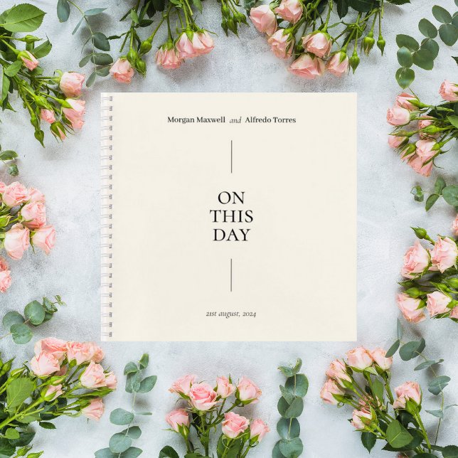 Elegant Minimalist Wedding Guest Book Notizbuch (Von Creator hochgeladen)