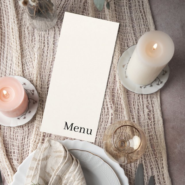 Elegant Minimalist Wedding Menu Menükarte (Von Creator hochgeladen)