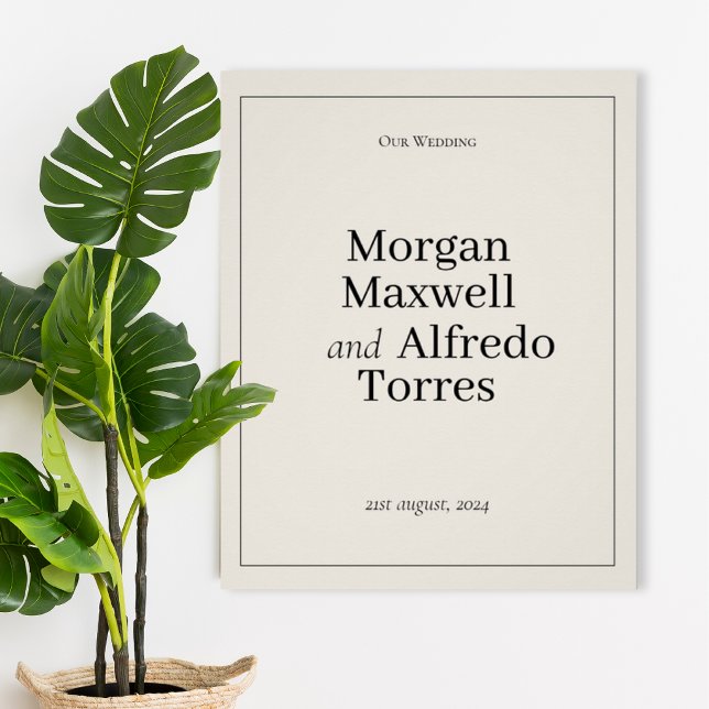 Elegant Minimalist Wedding Poster (Von Creator hochgeladen)