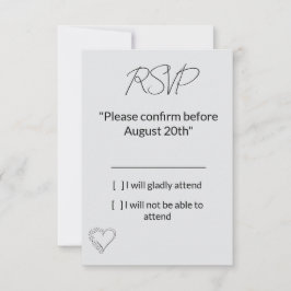 Elegant Minimalist Wedding RSVP Card Karte