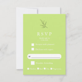 Elegant Minimalist Wedding RSVP Card Modern Simple Karte