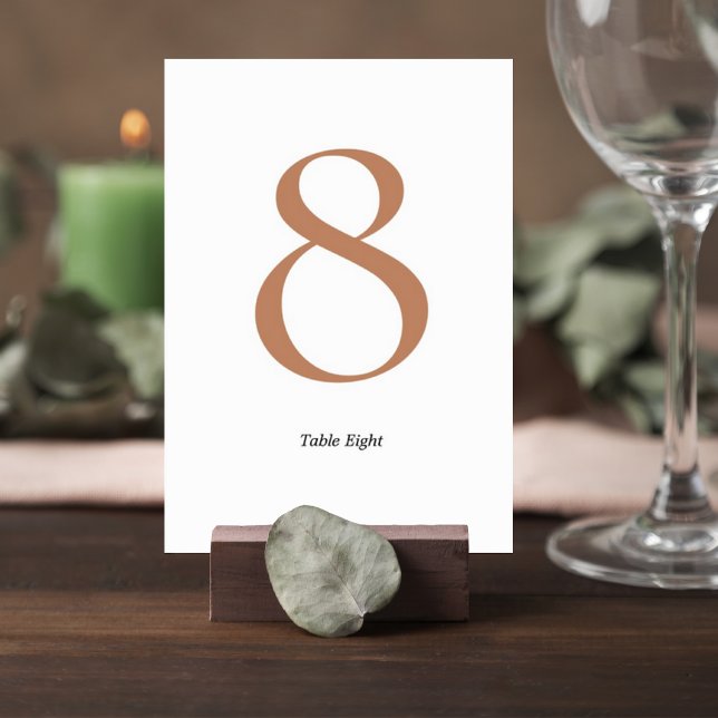 Elegant Minimalist Wedding Table Number Card Tischnummer (Von Creator hochgeladen)