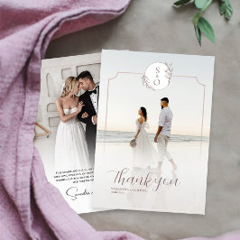Elegant Minimalist Wedding Thank You Card Save The Date