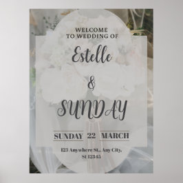 Elegant Minimalist Wedding Welcome Sign Poster