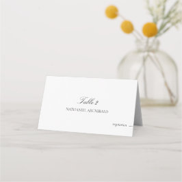 Elegant & Minimalist with Meal Choice Wedding Platzkarte
