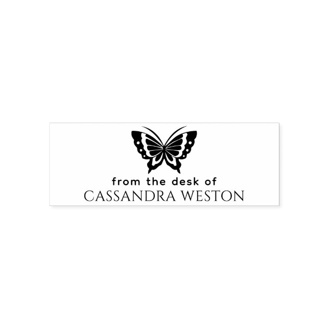 Elegant Minimalistisch #4 Butterfly "Schreibtisch" Permastempel (Design)