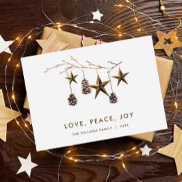 Elegant Minimalistisch Boho Frohe Weihnachtsgrüße Feiertagskarte