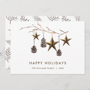 Elegant Minimalistisch Boho Frohe Weihnachtsgrüße Feiertagskarte