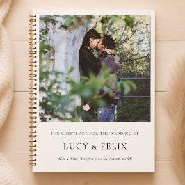 Elegant Minimalistisch | Chic Foto Wedding Guest B Notizbuch