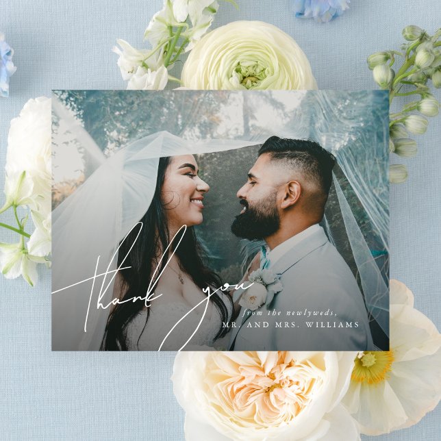 Elegant Minimalistisch Dankeschön Foto Dankeskarte (Von Creator hochgeladen)