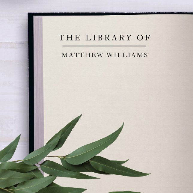 Elegant Minimalistisch die Bibliothek des Individu Gummistempel (Von Creator hochgeladen)
