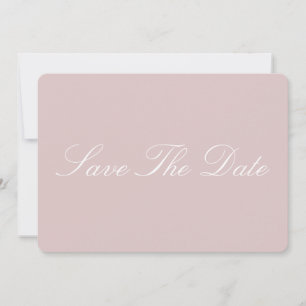 Elegant Minimalistisch Dusky Save the Date