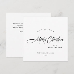 Elegant Minimalistisch frohe Weihnachtsgrüße Feiertagskarte