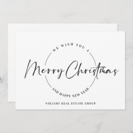Elegant Minimalistisch frohe Weihnachtsgrüße Feiertagskarte